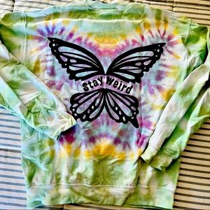 Stay Weird Tie Dye Crew size medium